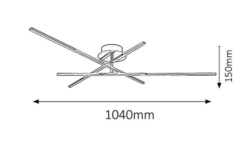 Plafoniera Meredith, crom, 1440lm, LED 18W, 4000K, Rabalux 2479