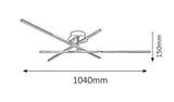 Plafoniera Meredith, crom, 1440lm, LED 18W, 4000K, Rabalux 2479