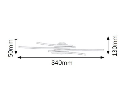 Plafoniera Meredith, crom, 1550lm, LED 19, 2W, 4000K, Rabalux 2481