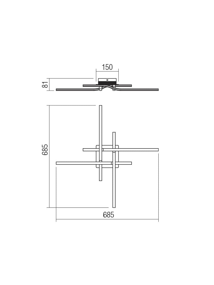 Plafoniera MESH, alb mat, LED 38W, 4000K, 2611 lm, Smarter 01-1621