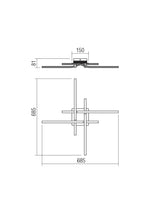 Plafoniera MESH, alb mat, LED 38W, 4000K, 2611 lm, Smarter 01-1621