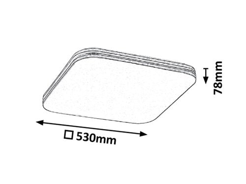 Plafoniera Oscar, alb, 2700lm, LED 36W, 4000K, Rabalux 3409