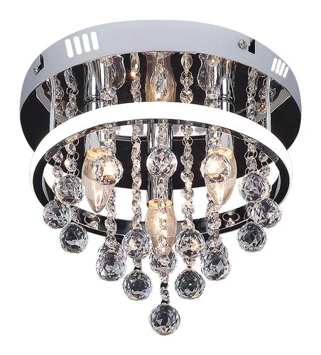 Plafoniera Pallas, crom, 1340lm, LED 20+ E14 3x 40W, 4000K, Rabalux 2236