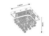 Plafoniera Pallas, crom, 1470lm, LED 23+ E14 4x 40W, 4000K, Rabalux 2238