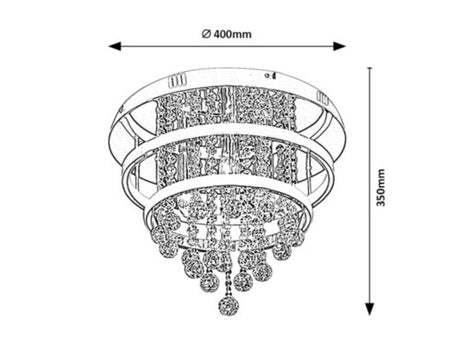 Plafoniera Pallas, crom, 2030lm, LED 32+ E14 3x 40W, 4000K, Rabalux 2237