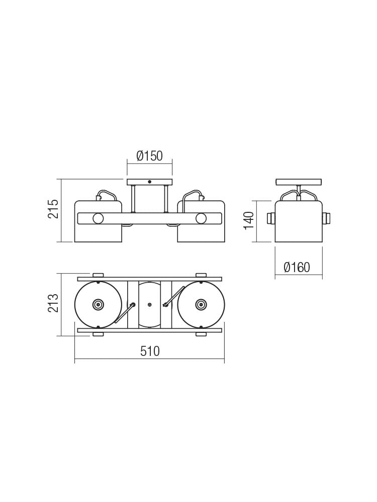 Plafoniera POOH, 2 x E27, Smarter 01-2400