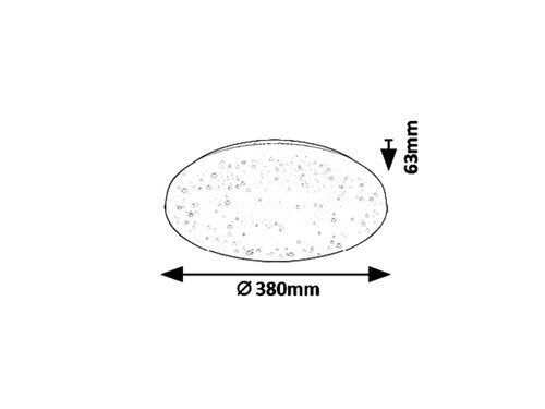 Plafoniera Rob, alb, 2600lm, LED 32W, 4000K, Rabalux 5436