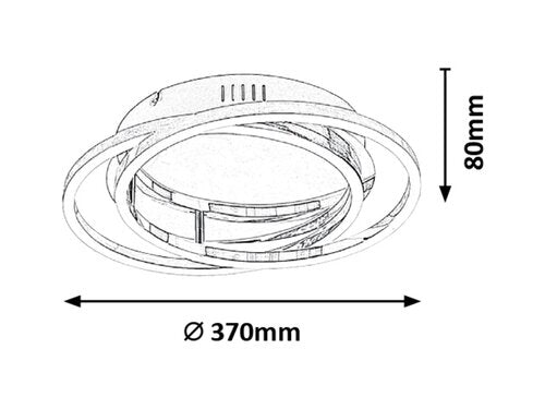 Plafoniera Selena, crom, 2400lm, LED 30W, 4000K, Rabalux 2184