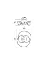 Plafoniera SINTRA, alb mat, LED 40W, 3000K, 2726 lm, Smarter 01-2189