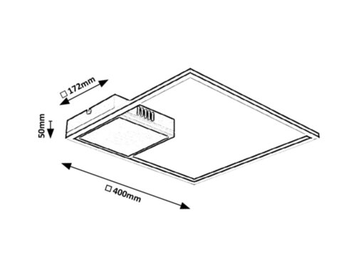 Plafoniera Sirius, crom, 1900lm, LED 30W, 4000K, Rabalux 5285