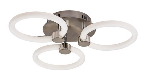 Plafoniera Sotiris, crom satin, 2300lm, LED 21W, 3000, 4000, 6000K, Rabalux 71007