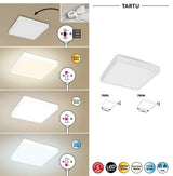 Plafoniera Tartu, alb mat, 2500lm, LED 24W, 2800-6000K, Rabalux 7896