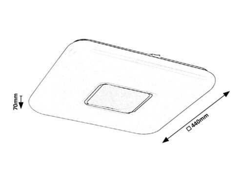 Plafoniera Tayla, crom, 6800lm, LED 72W, 3000-6500K, Rabalux 4634