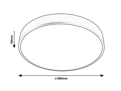 Plafoniera Tesia, argintiu, 5000lm, LED 60W, 3000-6000K, Rabalux 3317