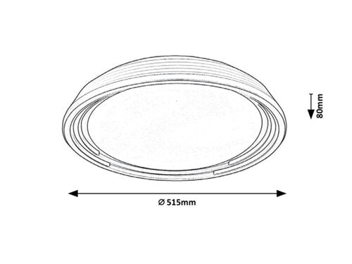 Plafoniera Valter, maro, 2250lm, LED 36W, 3000K, Rabalux 3750