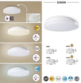 Plafoniera Zenon, alb, 1800lm, LED 18W, 3000-4000-6000K, Rabalux 2697