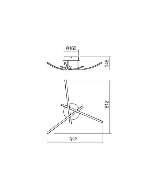 Plafoniera SPATHA, alb mat, LED 18W, 3000K, 1224 lm, Smarter 01-2184