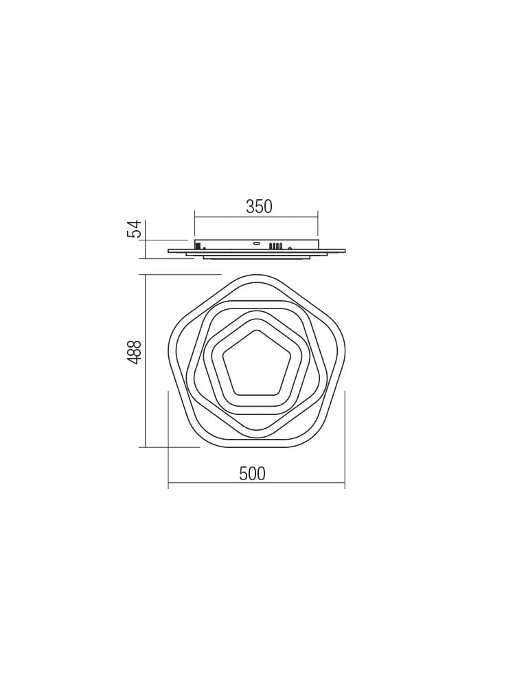 Plafoniera STRATOS, alb mat, telecomanda, LED 75W, 
3000K-4000K-6000K, 7238 lm, Smarter 01-2342