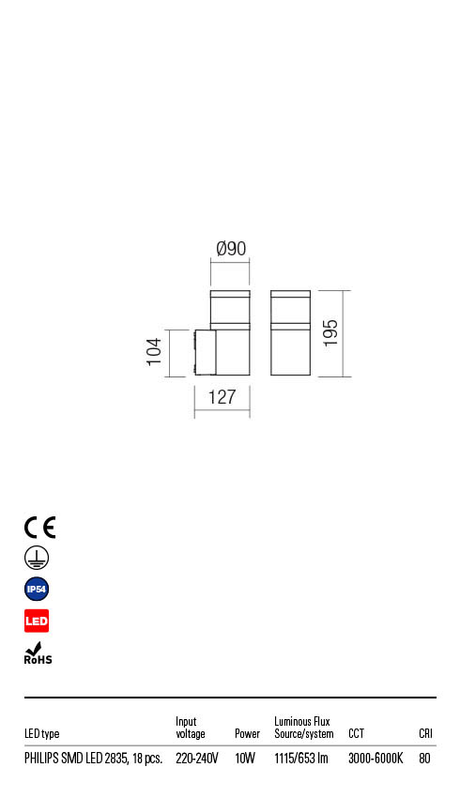 Aplica exterior POD  - Art.90054