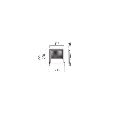 Proiector dispersie 70°x140° FDI01CW70X140 DG, Gri inchis, 50W, 6000K, Arelux