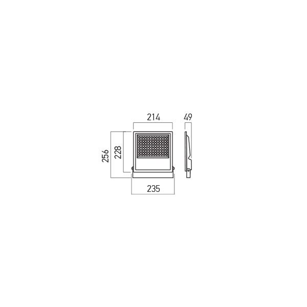 Proiector dispersie 70°x140° FDI01WW70X140 DG, Gri inchis, 50W, 3000K, Arelux