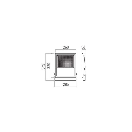 Proiector dispersie 70°x140° FDI02CW70X140 DG, Gri inchis, 100W, 6000K, Arelux