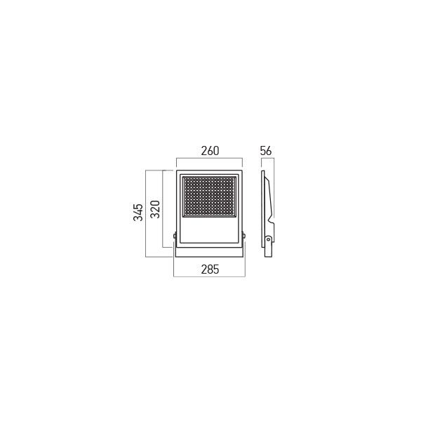 Proiector dispersie 70°x140° FDI02WW70X140 DG, Gri inchis, 100W, 3000K, Arelux