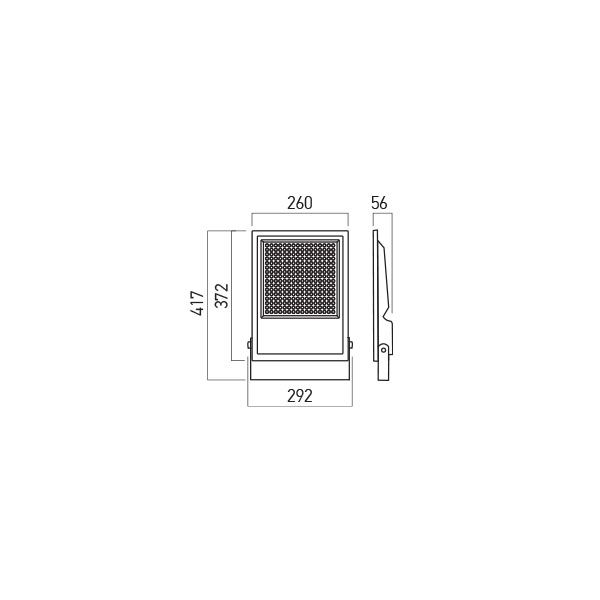 Proiector dispersie 70°x140° FDI03CW70X140 DG, Gri inchis, 150W, 6000K, Arelux