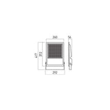 Proiector dispersie 70°x140° FDI03CW70X140 DG, Gri inchis, 150W, 6000K, Arelux