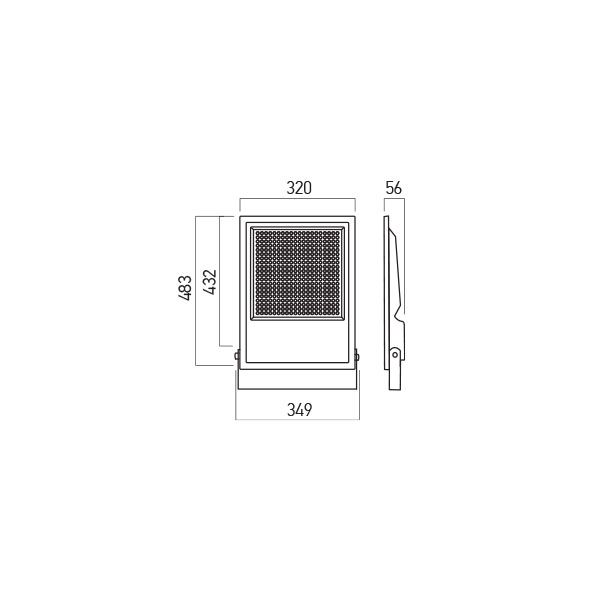 Proiector dispersie 70°x140° FDI04CW70X140 DG, Gri inchis, 200W, 6000K, Arelux