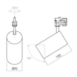 Proiector orientabil TL04NW MGD, Auriu mat, 1x30W, 4000K, Arelux