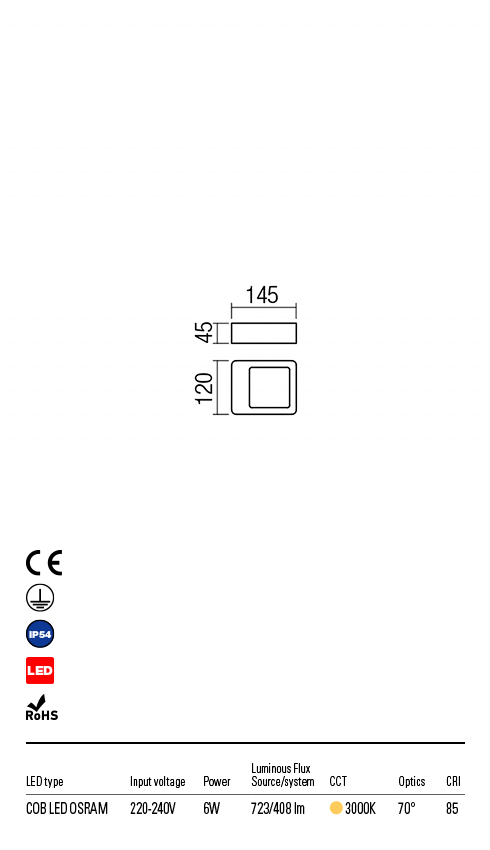 Aplica exterior RADEON,led,gri inchis,Redo 90011