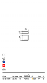 Aplica exterior RADEON,led,gri inchis,Redo 90011