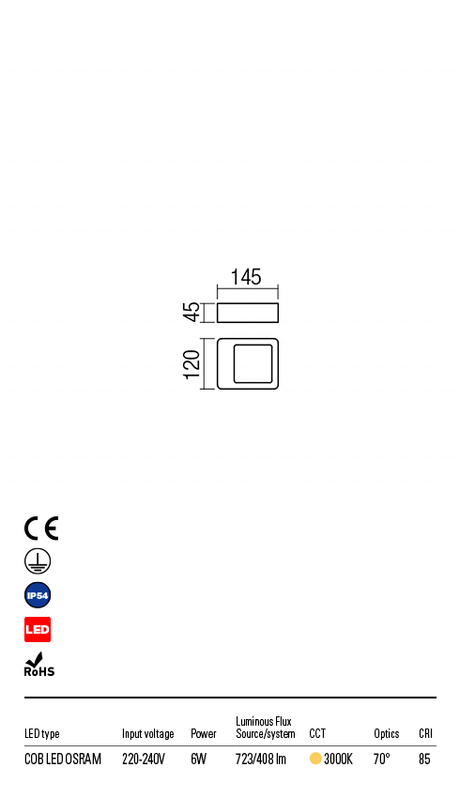 Aplica exterior RADEON,led,gri inchis,Redo 90011