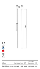 Aplica exterior REFLEXA alb mat, LED 20W, 2500 lm, 3000K, IP54, Redo 90430