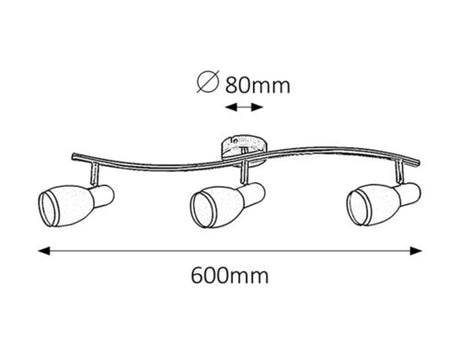 Spot Elite, crom, E14 3x 40W, Rabalux 6062