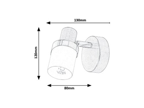 Spot Finian, crom satin, E14 1x 40W, Rabalux 5631