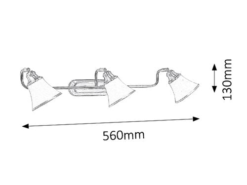 Spot Grando, bronz, E14 R50 3x 40W, Rabalux 6547