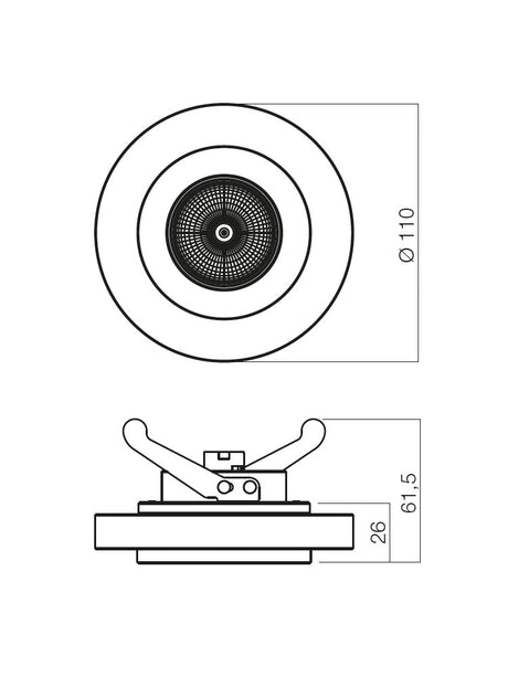 Spot incastrat CR 2, crom, cristal, 1XGU10, Smarter 70162