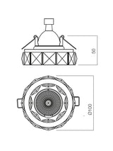 Spot incastrat CR 36, crom cristal, 1XGU10, Smarter 70344