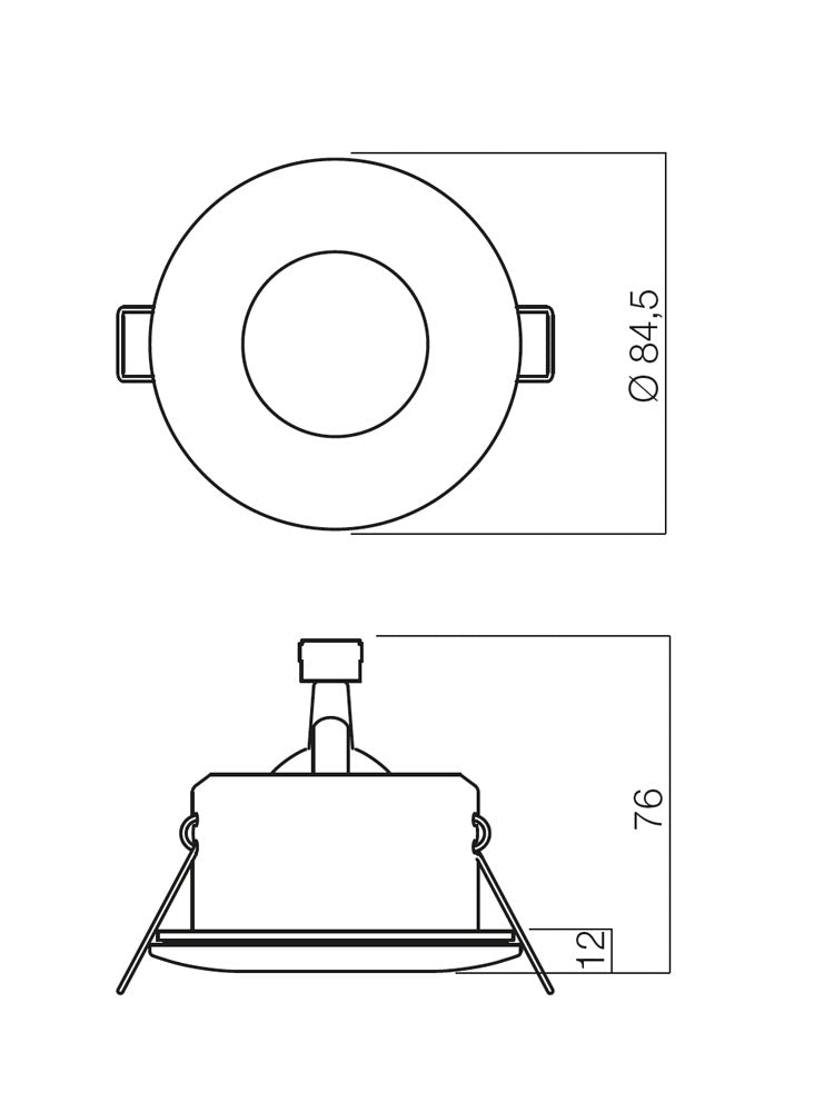 Spot incastrat ELC 1101, alb, 1XGU10, Smarter 70124