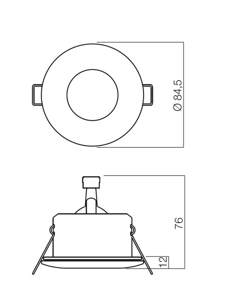 Spot incastrat ELC 1101, alb, 1XGU10, Smarter 70124