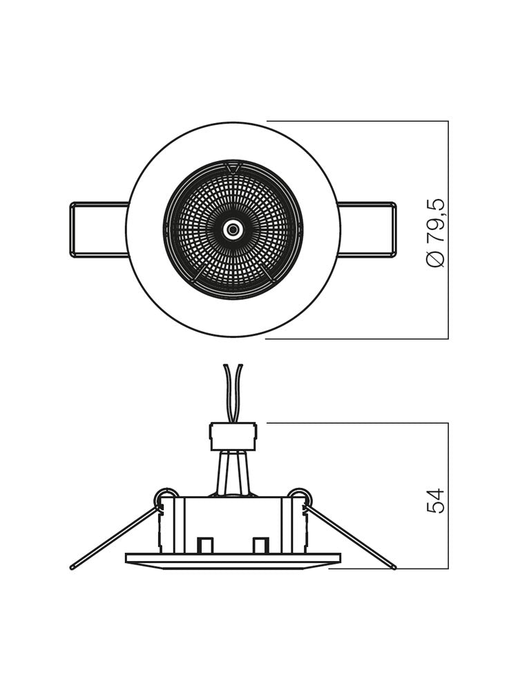 Spot incastrat ELC 146, alb, 1XGU10, Smarter 70008