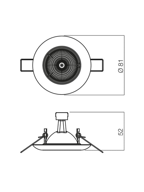 Spot incastrat ELC 307, alama lustruita, 1XGU10, Smarter 70149