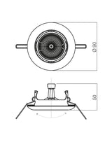 Spot incastrat ELC 3072, alb, 1XGU10, Smarter 70153