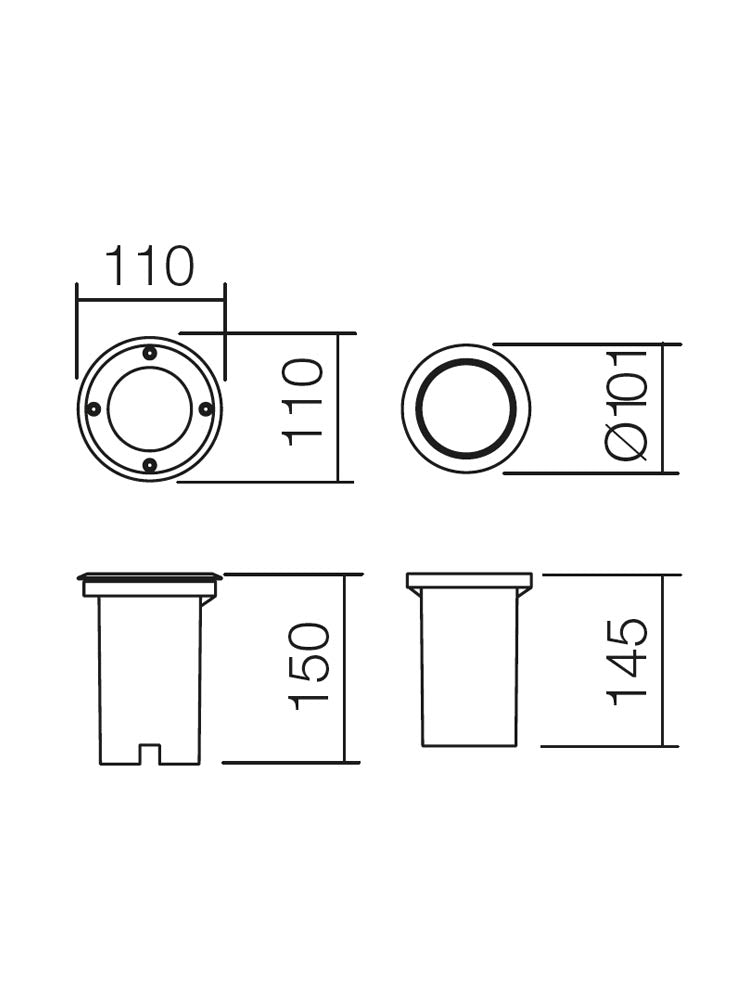 Spot incastrat LOKKI, inox, 1XGU10, Smarter 9385