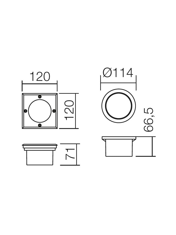 Spot incastrat LOKKI, inox, 1XGX53, Smarter 9237