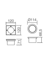 Spot incastrat LOKKI, inox, 1XGX53, Smarter 9237