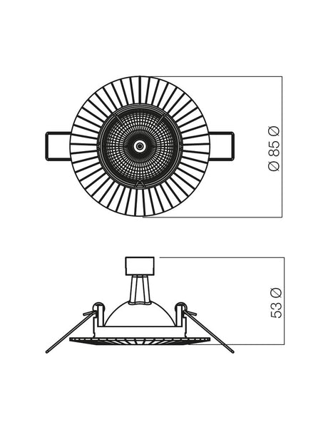 Spot incastrat MT 101, alama antica, 1XGU10, Smarter 70196