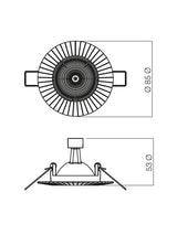 Spot incastrat MT 101, cupru, 1XGU10, Smarter 70197